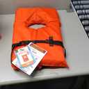 STEARNS , 4 Pack Coast Guard Approved Life Jackets for Adults. High Visibility Color Type II Keyhole Life Vest in Classic May West Style. Compliance Flotation Device Adult Neon Orange