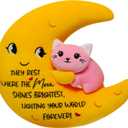 Memorial Gifts Loss of Cat - Moon Stuffed Animals Sympathy Gift Cat Loss Love One Plush for Grieving Pet Owner Lover Women Emotional Support Stuffed Animal 11 Inch