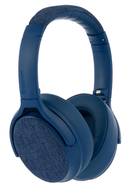 Made for Amazon, Active Noise Cancelling Bluetooth Headphones with Built-in Microphone | Blue