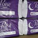 Poise Overnight Incontinence & Postpartum Pads for Bladder Leaks, 8 Drop Extra Coverage, 96 Count