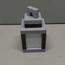 Pixelated Lantern Night Light -16-Color Led Wall Mood Night Light W Touch Switch&Remote Control-Rechargeable Night Lamp Mountable Table Light, Costume Cosplay Nightstand Lamp for Room Decor for Boys (One Size, Gray, with Chain and Bracket)