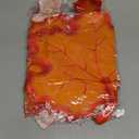 Yingzhao 6 Pcs Thanksgiving Fall Maple Leaf Placemats Harvest Autumn Orange Placemats Embroidered Washable Leaves Table Mats for Home Dining Holiday Thanksgiving Guest Table Decoration