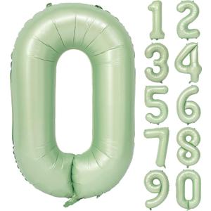 40" Olive green Number Balloons Helium Foil Mylar Balloon Birthday Party banquet Decoration Digital 0