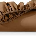 Bare Home Fitted Bottom Sheet Twin XL Size - Premium 1800 Microfiber - Ultra-Soft Hotel Luxury - Deep Pocket - Durable and Long Lasting (Twin XL, Caramel)