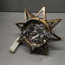 Moravian Star Ceiling Light, Moroccan Flush Mount Ceiling Lighting with Seeded Glass Shade, Elegant Star Light for Hall Entryway Hallway, Mini Less Than 13in