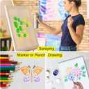 Marspark 72 Pcs Small Stencils for Crafts Reusable 3 Inch Stencils for Painting on Wood DIY Craft Paint Template for Wall Home Decor Card Rock Canvas Drawing Holiday (Flowering Plants)