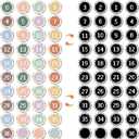 40Pcs Magnetic Numbers for Whiteboard Double-Sided Number Magnets Round Colorful Circle Blank for Classroom Dry Erase Boards Home School Office Kitchen Refrigerator Decoration