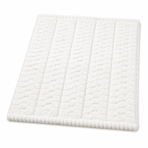 White Bathroom Rug 22x25" - Non-Slip Plush Small Bath Mat, Highly Absorbent & Ultra Soft Fluffy Floor Mat, Machine Washable for Shower and Tu