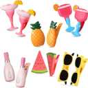 Honoson 12 Pcs Beach Towel Clips Beach Chairs Clips Plastic Swimming Pool Towel Holders Jumbo Size Funny Clothespins for Patio Holiday Pool Blanket Decoration (Cute)