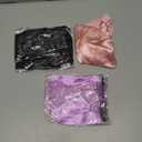 FIRSTPELLA 3 Pcs Baby Hair Bonnet for Sleeping - Kids Silk Satin Bonnets for Girls Curly Hair, Satin Sleep Bonnet for Teens Toddler Child(Pink+Black+Purple)