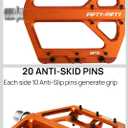 FIFTY-FIFTY Mountain Bike Pedals, Non-Slip and Aluminum Alloy Bicycle Flat Pedals, 9/16" Sealed Bearing, Lightweight and Wide Platform for All Mountain, Enduro, Downhill, E-Bike, MTB