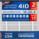 2 Pack, 410 Replacement Air Filter, Nominal Size: 16x25x4, Actual Size: 16.04"x27.91"x3.91" HVAC Furnace Filter, Compatible with AprilAire Models 1410, 1610, 2410, 2416, 3410, 4400, MERV 11