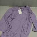 Poetsky Womens V Neck 3/4 Sleeve T Shirts Loose Fit Shirts Casual Solid Basic Tops Tees Blouses, Small