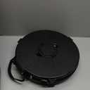 ALEVMOOM XXL Portable Toilet - 19.7" H Taller Wider Collapsible Foldable Camping Toilet with Lid, Strap, Bag - Adjustable for Camping, Hiking, Travel and Car (13"x13"x13.8", Black-10Gen)