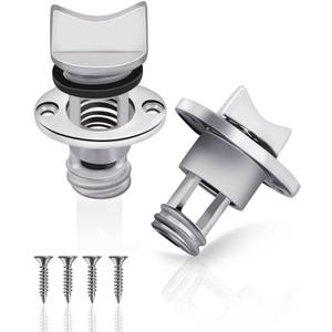 2 Pack 316 Stainless Steel Boat Drain Plug Fits 1" Hole - Thread for 3/4" with Screws & Rubber Seal O-Rings - Marine Grade Fits Most Fishing Boats, Yachts, Deck Drains, Livewells & Bilge Accessories