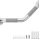 Grab Bars for Bathtubs and Showers- 1-1/4 x 16 Angled Shower Grab Bar for Seniors Knurled Stainless Steel Handicap Grab Bars for Wall (Polished Nickel, 1 Pack)