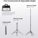 SMALLRIG Photography Light Stand 110"/9.2ft/280cm, Air-Cushioned Aluminum Photo Video Tripod Stand with 1/4" Screw for Softbox, Studio Light, Reflector and Ring Light, Max Load 8kg, RA-S280