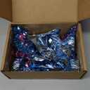 Gyufise 6 Pack Metallic Foil Spray Centerpiece Snowflake Table Decoration Burst Table Centerpieces Table Decor for Winter Wonderland Birthday Wedding Anniversary Holiday Party Supplies Blue