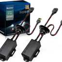 2PCS 9005/9006/H10/HB4 LED Light Canbus Decoder: Anti Flicker Harness, Resistor Decoders Error Free, LED Warning Canceller Resistor Adapter, 9005 Decoder Upgrade with Waterproof Rubber Ring