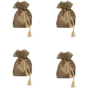 12 Pcs Halloween Burlap Treat Bags Trick or Treat Burlap Sack 3.9 x 5.9 Inch Small Gift Goodie Candy Pouches with Drawstring for Kids Halloween Party Favor Costume Cosplay Decoration Supplies