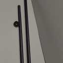 Refrze Room Divider Tension Curtain Rod, 43-83 Inch Tension Shower Curtain Rods, Curtain Rods No Drilling for Window,Adjustable Bathroom Stall Tension Pole-Black