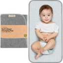 KeaBabies Portable Diaper Changing Pad, Easy Wipe Clean - Foldable Waterproof Baby Changing Mat for Diaper Bag, Compact, Lightweight, 25x13 Newborn, Infant,Baby Changer Travel Essential (Classic Gray)