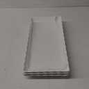 17" x 8" x 1.5" White Serving Tray Set, Wave Edge Melamine Platters for Cookie, Appetizer, Charcuterie, Snack, Dessert, Party Food Display, Stackable, Set of 4