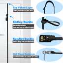 FITKIT Door Sliding Anchor Straps with Movable Multi Points for Resistance Bands & Suspension Straps, Workout Wall Attachment for Home Gym, Fits 6-8 ft Doors