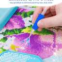 Electric Diamond Art Painting Pen, Vacuum Diamond Painting Pen Tools No Wax Needed for Adult/Kids, Precision Adsorption Diamond Art Pen Accessories, Portable USB Powered Ergonomic Design (Blue)