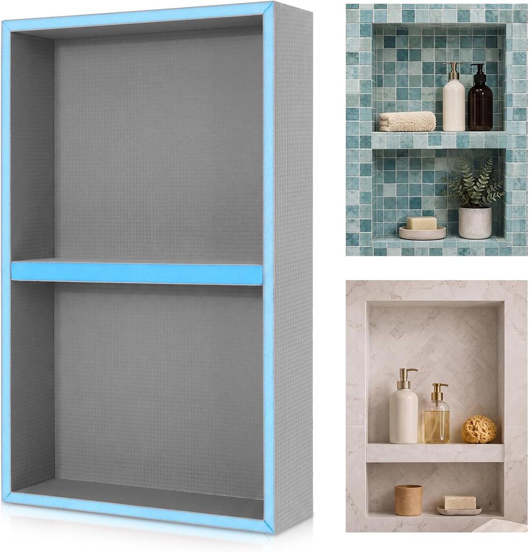 Sintuff 12" x 20" Shower Niche Insert Tile Ready, 12" x 20" x 3.5"