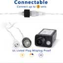 Joomer Christmas Lights Outdoor, 11.8 inch 10 Tubes 240 LED Meteor Shower Lights, LED Snow Falling Icicle Cascading Light with Timer Waterproof and Connectable for Christmas Decoration (Multicolor) (1PACK)