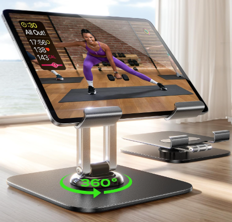 LISEN for iPad Stand Holder Adjustable Tablet Stand for Desk, 2026 for iPad Accessories Rotating Display Stand PC Office Accessories for Desk Women Kindle Table Mount/PS/Switch iPhone 12.9"4.7"