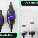 7ft Aquarium Gravel Vacuum Cleaner - Hand Pump Siphon Water Changer for Fish Tank Cleaning Gravel & Sand