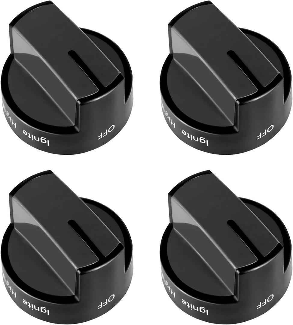 4 Pack W10339442 Stove Knob Compatible with Whirlpool Gas Range Replaces WPW10339442VP, 2311008, AP6019877, PS11753188, EAP11753188