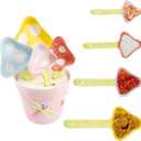 DOERDO Mushroom Measuring Spoons Set Ceramic Measuring Cups Measuring Spoons Set in Pot for Baking, Salt, Sugar