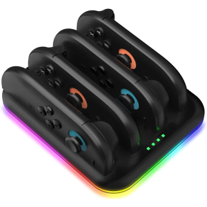 TCMOT Charging Dock Compatible with 2025 Nintendo Switch 2 for Joy Con Model Controller with LED Indication, Charger Stand Station with Charging Cable TCMOT Charging Dock Compatible with 2025 Nintendo Switch 2 for Joy Con Model Controller with LED Indication, Charger Stand Station with Charging Cable