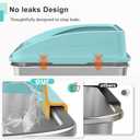 AIPERRO Stainless Steel Litter Box | XL Metal Cat Litter Boxes with Lid