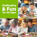 Christmas Puzzle Jigsaw Puzzles for Adults 1000 Pieces Red Truck and Dog, Santa Claus Toy Shop with Letters on Back No Dust for Holiday Party Family Fun Decor, Finished Size 27.5" x 19.7"