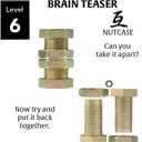 BePuzzled | Nutcase Hanayama Metal Brainteaser Puzzle Mensa Rated Level 6, for Ages 12 and Up