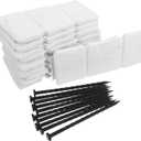 Toyvian Garden Edging Fence with Nails 10-Pack Plastic Landscape Border for Lawn Flower Beds Vegetable Gardens Decorative Stone Look Garden Divider Easy DIY Installation (White)