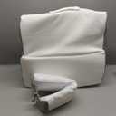 Bedluxe Wedge Pillow Headboard, 3PCS Orthopedic Bed Wedge Pillows Set for After Surgery, Adjustable Pillow Wedge for Acid Reflux&Back Pain Relief, Sleeping, Back Pillow for Bed Sitting Up, White/Grey (Adjustable 9&12 Inch + 1 Head Pillow)