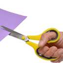 Westcott 8" Straight Stainless Steel Soft Handle Scissors, Assorted Colors, Pack of 15