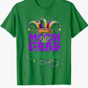 Mardi Gras Squad Matching Group Mardi Gras Cruise Crew Party T-Shirt, Green, Size L