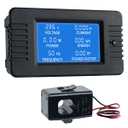 AC 80-260V 100A Multi-Function Power Monitor LCD Digital Display Voltage Current Frequency Power Factor Energy Meter Ammeter Voltmeter with Split Core Current Transformer