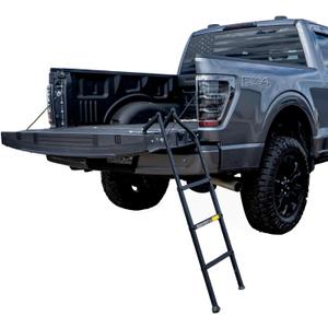 Traxion New Tailgate Ladder XL for All Trucks Including Lifted Trucks up to 50" Tailgate with articulating Patent Pending Frame for Uneven Ground.