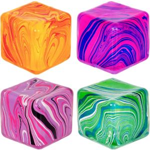 Ice Cube Squishy Veined Ice Cube Fidget Toy Purple Stress Ball Squeeze Toys Stress 5cm(1.97") Veined Ice Cube Squishy Fidget Sensory Toys Kids Youth Adult Puffwize(4Color)