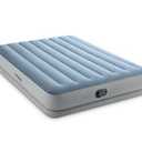 Intex 64159E Dura-Beam Plus Mid-Rise Air Mattress: Fiber-Tech - Queen Size - Built-in USB Electric Pump - 14in Bed Height - 600lb Weight Capacity