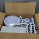 WELLIFE 700 Pcs Blue Plastic Plates for 100 Guests - Plastic Dinnerware Set,Party Supplies Includes 200 Blue Disposable Plates,300 Silverware,100 Napkins,100 Cups
