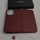 SHIELDON Case for iPhone 15 Pro Max 5G, Genuine Leather Detachable Wallet Kickstand RFID Blocking Card Holder Magnetic Shockproof Wireless Charging Case Compatible with iPhone 15 Pro Max - Wine Red (Wine Red - Detachable)