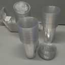 100 Pack - 20 oz Clear Plastic Cups with Lids, Sturdy & Food Safe Iced Coffee Cups with lids, Disposable Plastic Smoothie Cups for Cold Drinks, Sip Lids